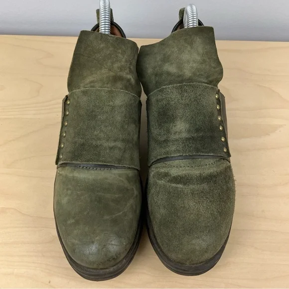 A.S. 98 Airstep Women’s Size 37 / 6.5-7 Green Suede Leather Low Oxford Shoes - Picture 4 of 11